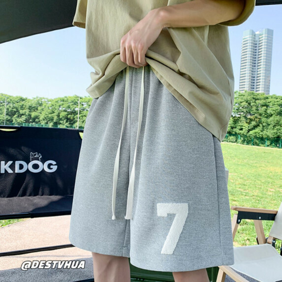 激抵休閒短褲男（灰色【M_5XL碼】（下單後聯繫客服確認發貨尺碼）