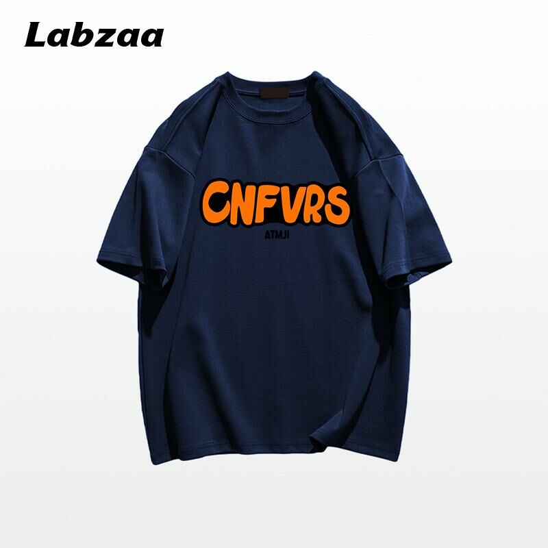 爆款休閒寬鬆短袖T恤( M-3XL碼 藏青色)【下單後請聯絡客服確認發貨尺碼】