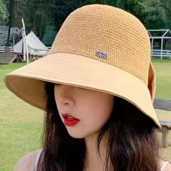 Hot selling breathable sun protection basin hat for women (khaki color)