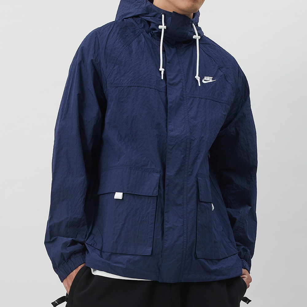 Nike Club Bowline 男款 深藍色 防風 大口袋 外套 FN3109-410