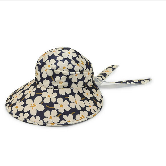 Hot selling big brim sunshade bow fisherman hat for women (khaki)