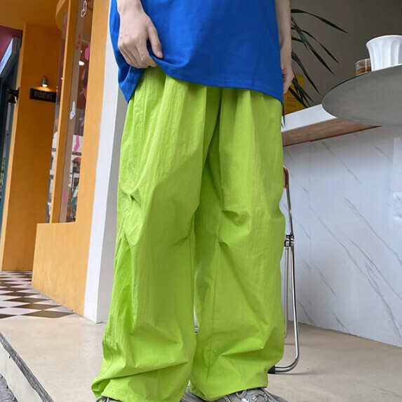 爆款速乾闊腿褲男（綠色【M_2XL碼】（下單後聯繫客服確認發貨尺碼））