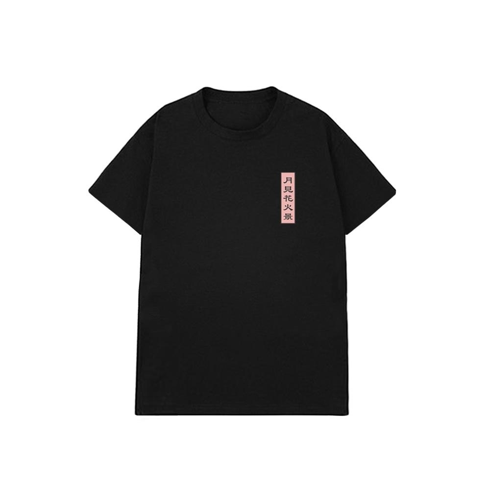 XCTRL 月見花火景短T-黑