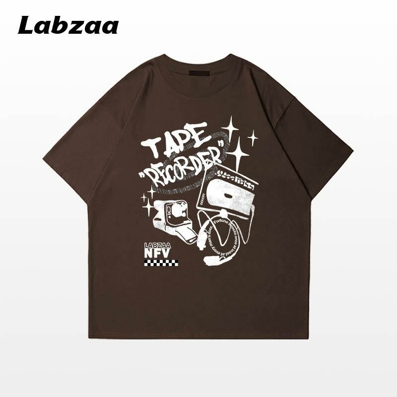 Casual loose short-sleeved T-shirt (S-3XL brown. [260g high-quality version]) [After placing an order, please contact customer service to confirm the shipping size]
