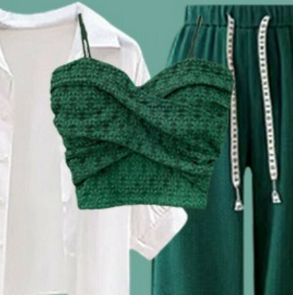 Fat Sister Camisole#Single Piece (Green) (M-4XL) (Contact customer service to confirm size after placing an order) 