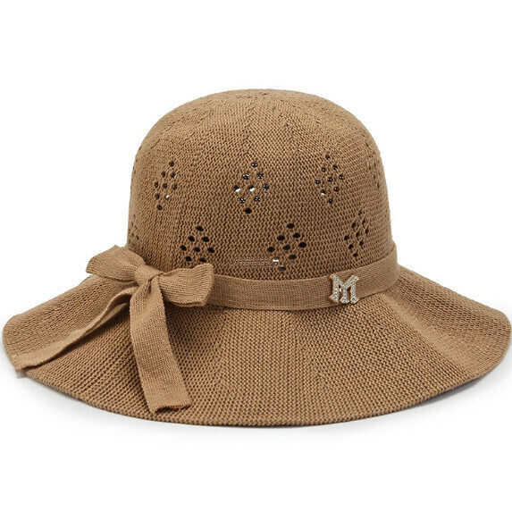 Hot selling large brim sun protection fisherman hat for women (dark khaki)