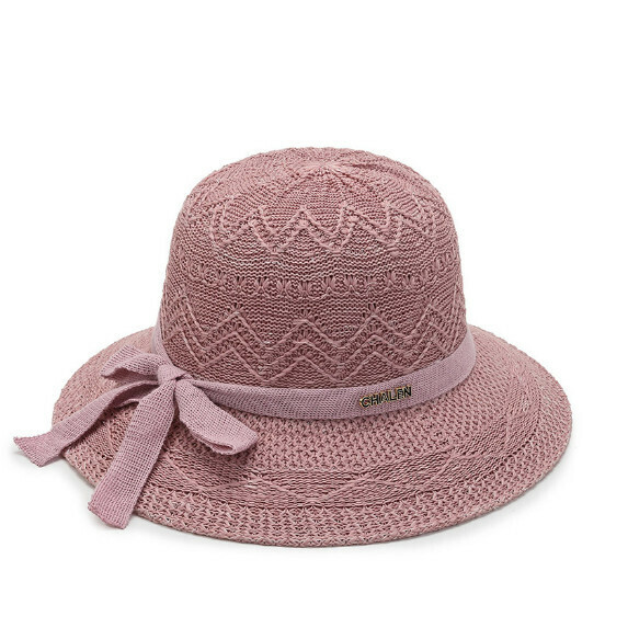 Hot selling big brim sun protection woven straw hat for women (rose red)