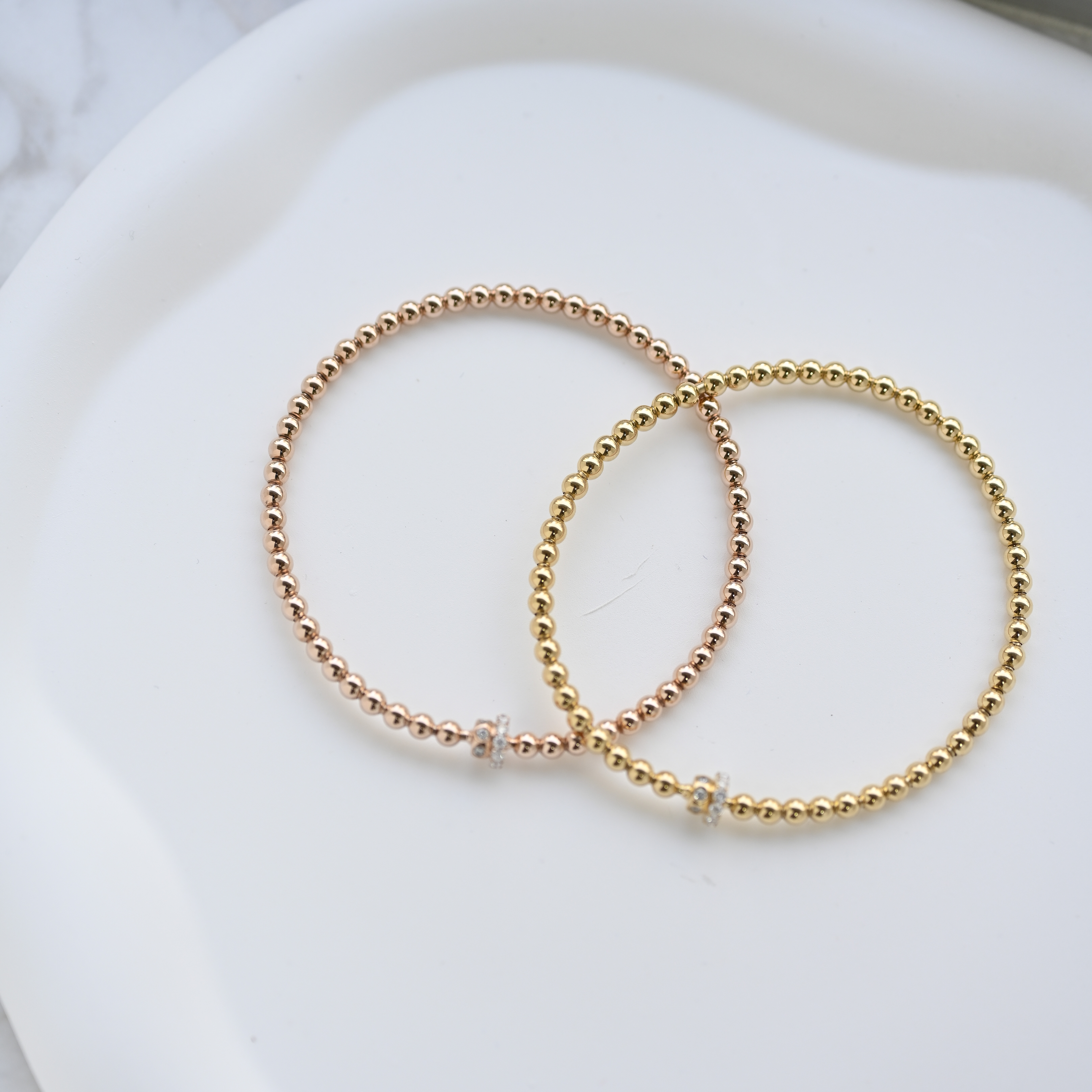 18K Elástico Diamond Bracelet