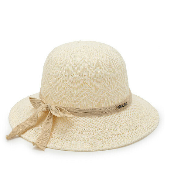 Hot selling large brim sunshade and sun protection woven straw hat for women (beige)