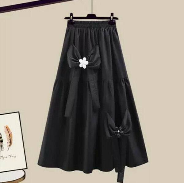 High-waisted skirt#Single piece (black) (size M-4XL) (Contact customer service to confirm size after placing an order) 