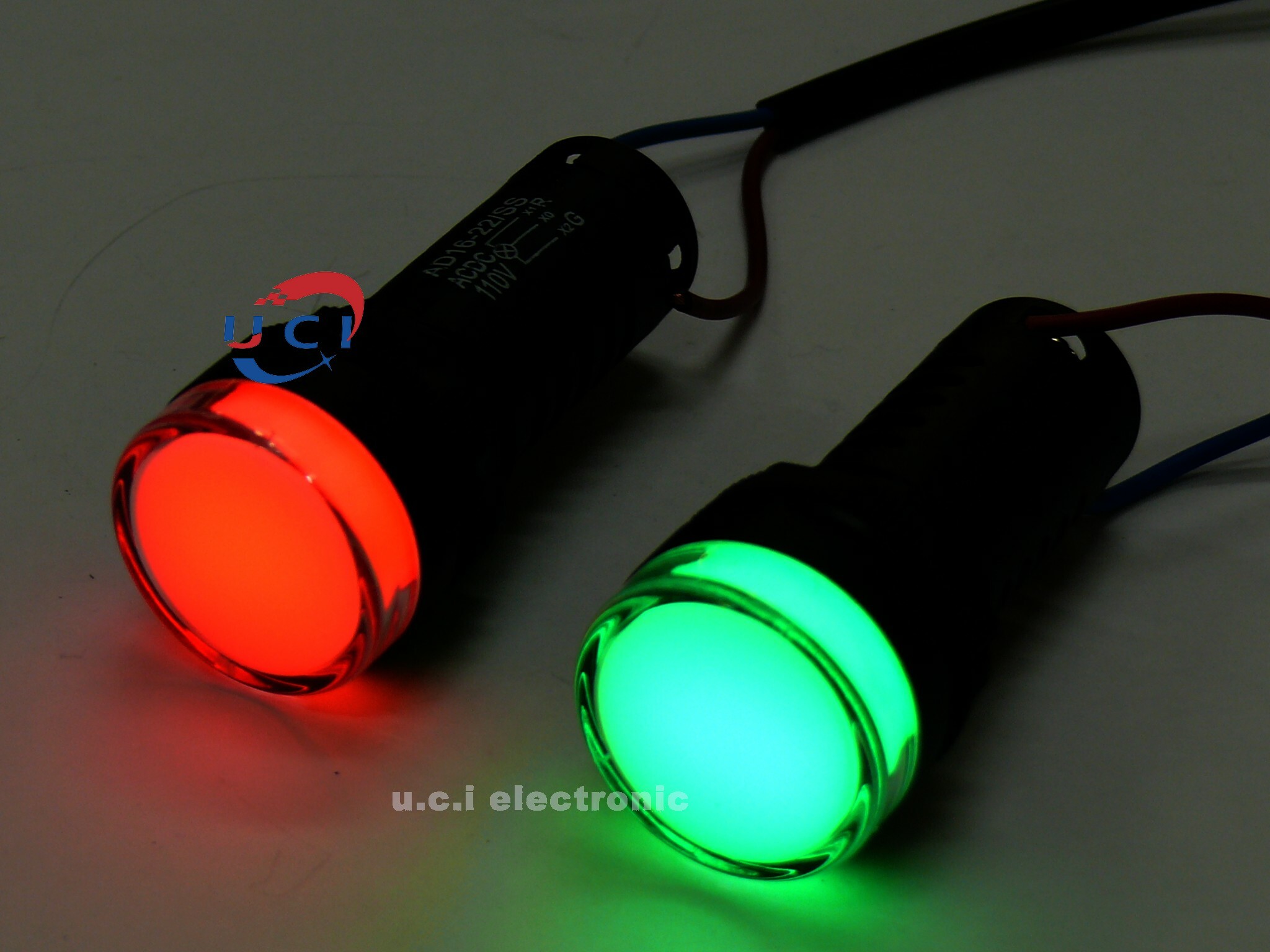 【UCI電子】 (W-3) 22MM 單色 紅綠雙色指示燈 AD16-22SS AD16-22DS 工作指示燈