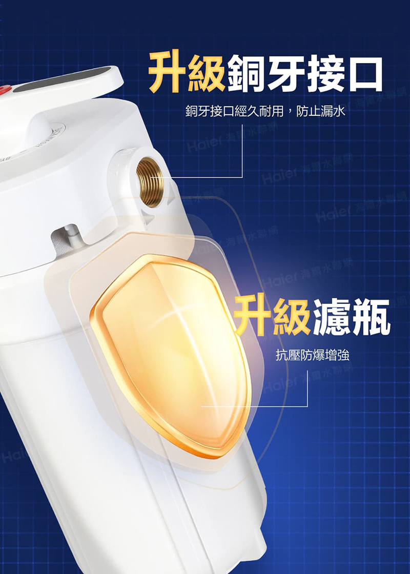 海爾Haier 反沖洗中央淨水罐 10吋(HR-CWP10-VACF)