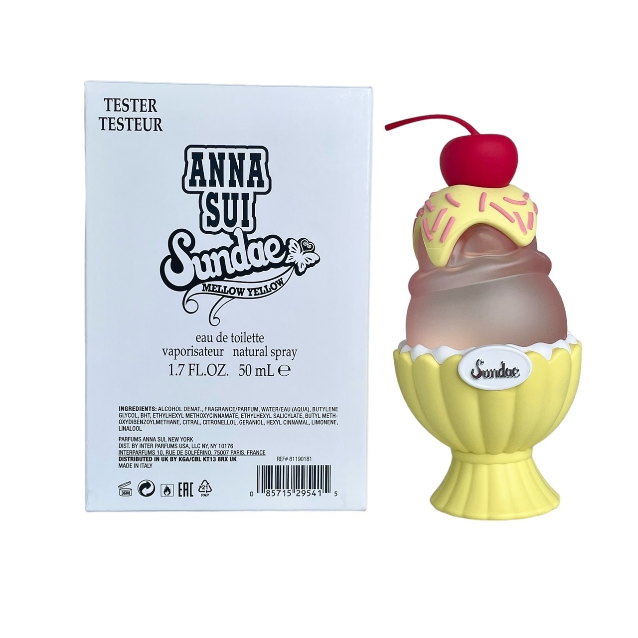 ANNA SUI安娜蘇 SUNDAE果漾聖代淡香水-Mellow Yellow樂夏百香50ml TESTER