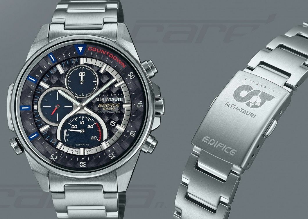 Casio Edifice EFS-S590AT-1A 纖薄 太陽能 藍寶石鏡面 F1 聯乘版 手錶 (香港行貨)