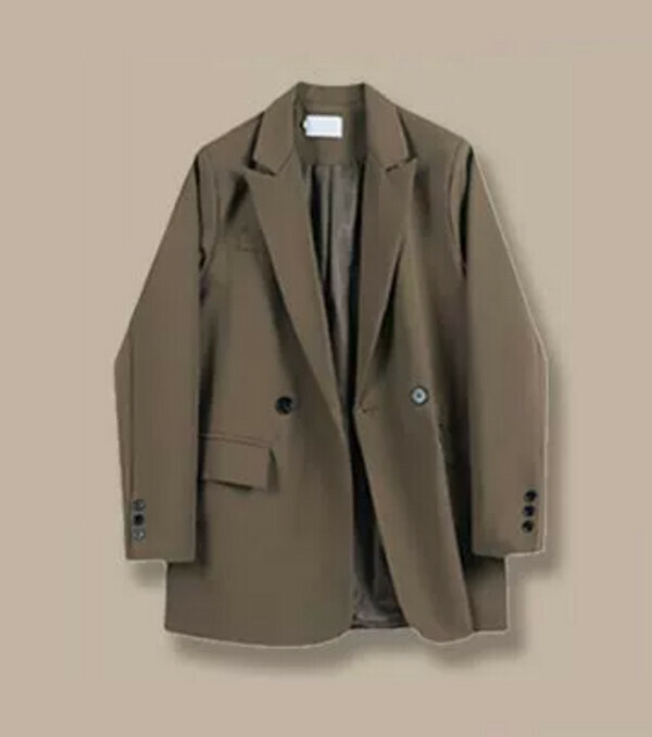 Fat mm blazer#Single piece (coffee color) (M-4XL size) (Contact customer service to confirm size after placing an order) 