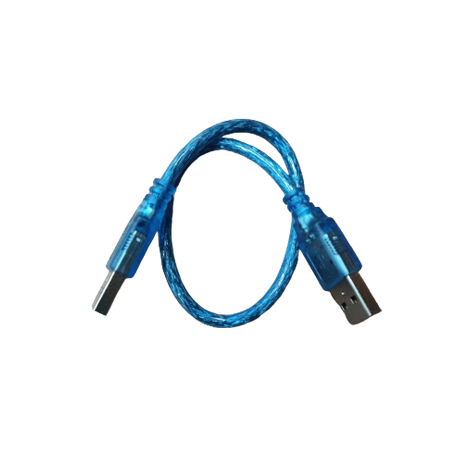 USB2.0 A公對A公透明藍傳輸線