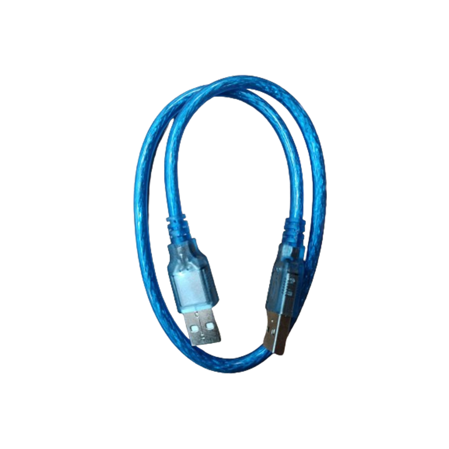 USB2.0 A公對A公透明藍傳輸線