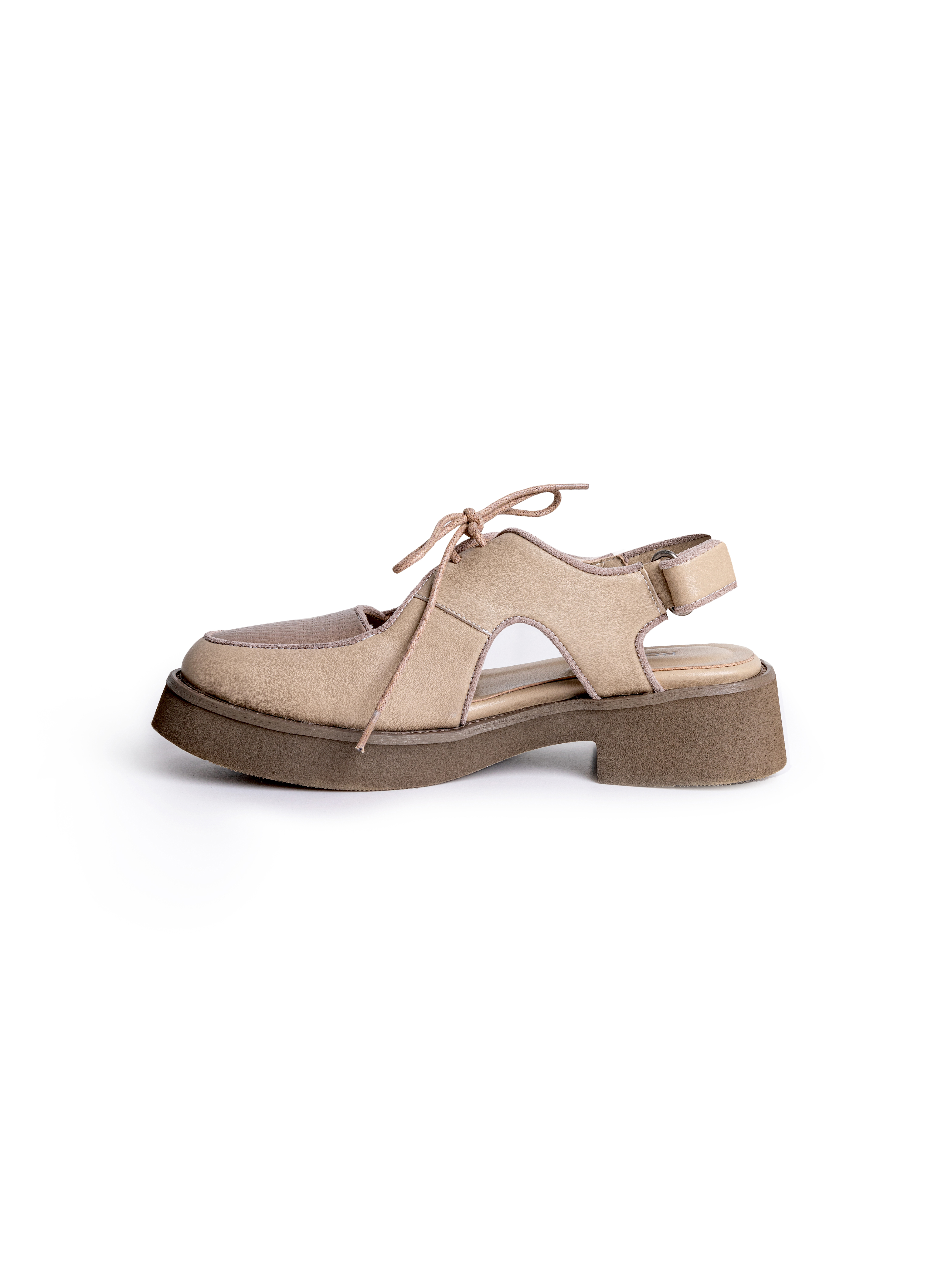 Patchworked pointed leather shoes - S127N