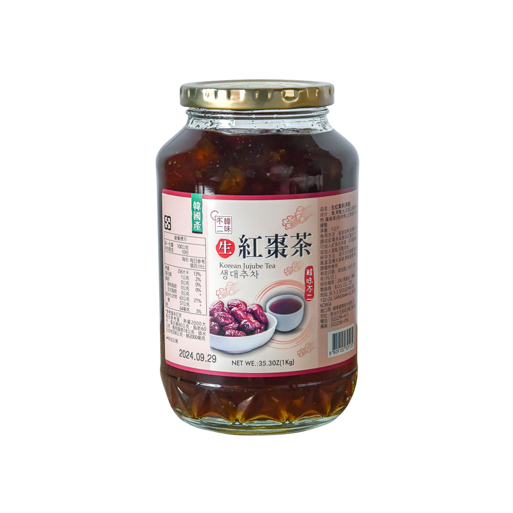 【BK SHOP】韓味不二-生紅棗茶1kg