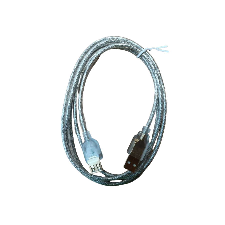 USB2.0 A公-A母鍍金透明強化線