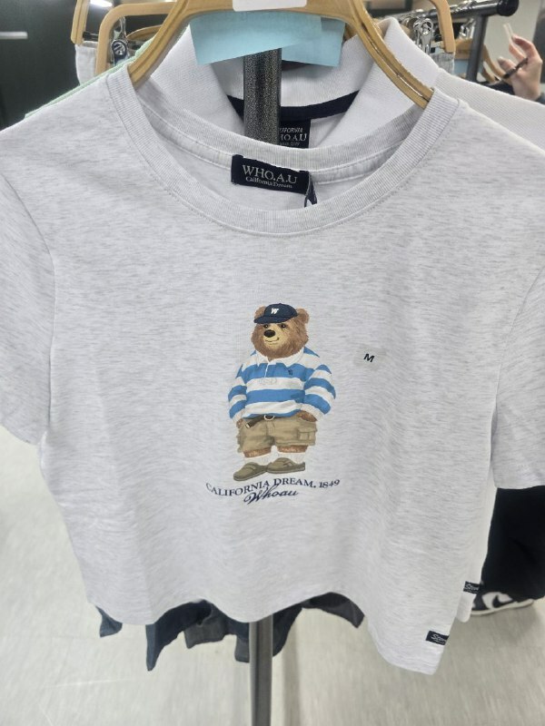 [S] WHO.A.U TRACK RINGER SHORT SLEEVE T-SHIRT,BLACK, WHRAE2327F1908500-BLACK (SWAU341)