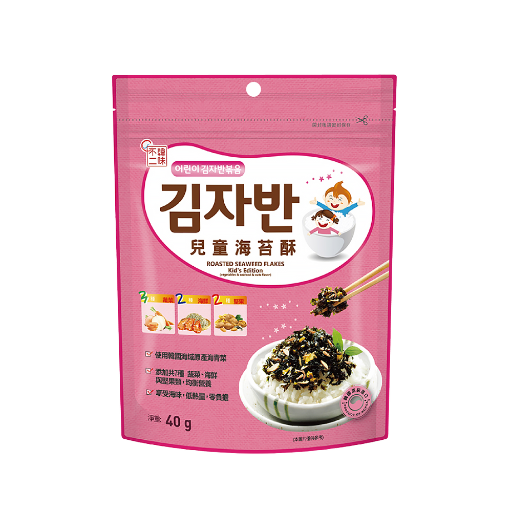 【BK SHOP】韓味不二-兒童海苔酥40g (粉袋)
