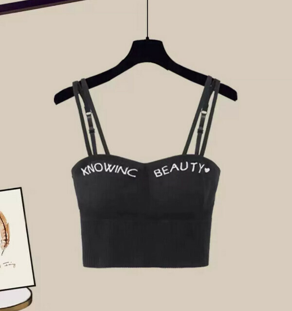 Camisole#Single piece (black) (size M-4XL) (Contact customer service to confirm size after placing an order) 