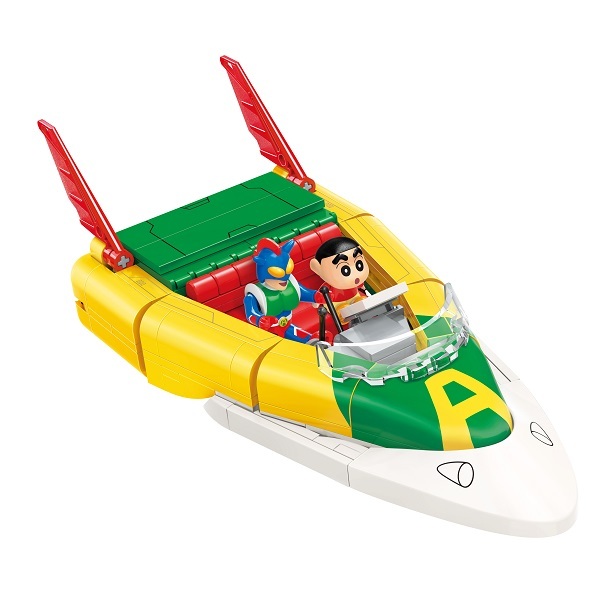 《 Qman 啟蒙積木 》QMAN 啟蒙積木 Keeppley 蠟筆小新 動感超人車