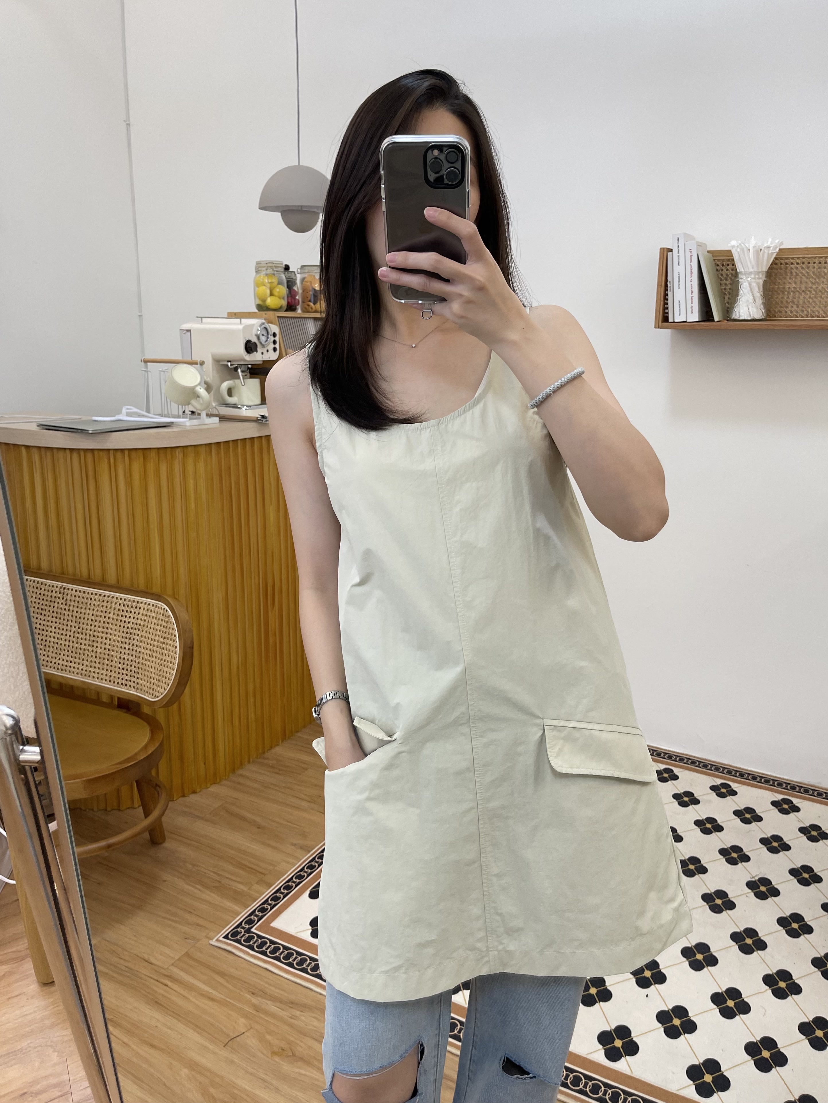 工裝背心短洋裝*3色