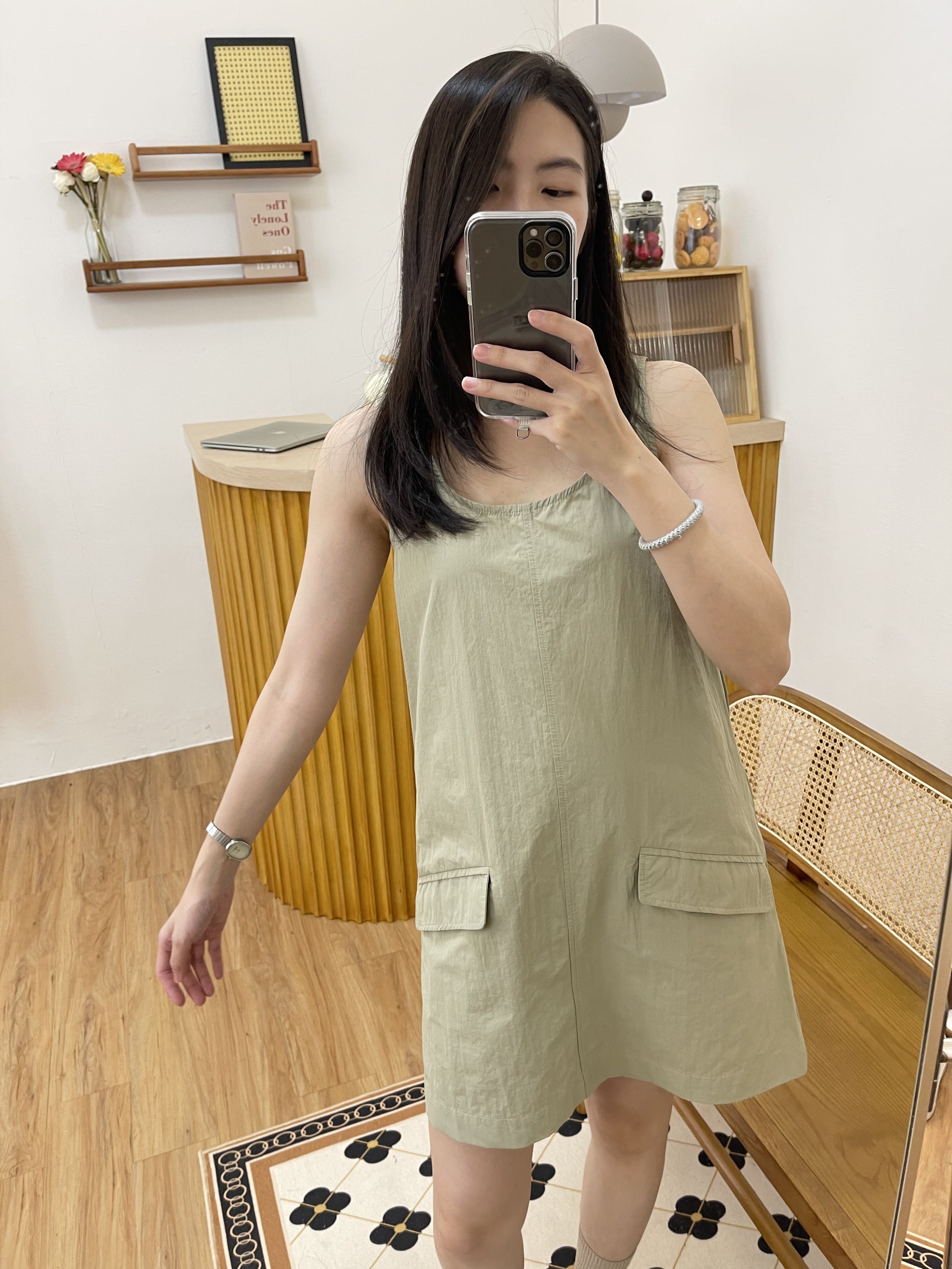 工裝背心短洋裝*3色