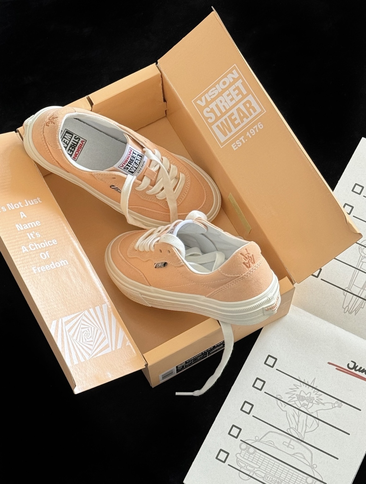 Vision Street Wear Flat Top系列 美式街頭滑板鞋 橘色 淡橘色 美式 復古 滑板鞋 穿搭 工裝/預購