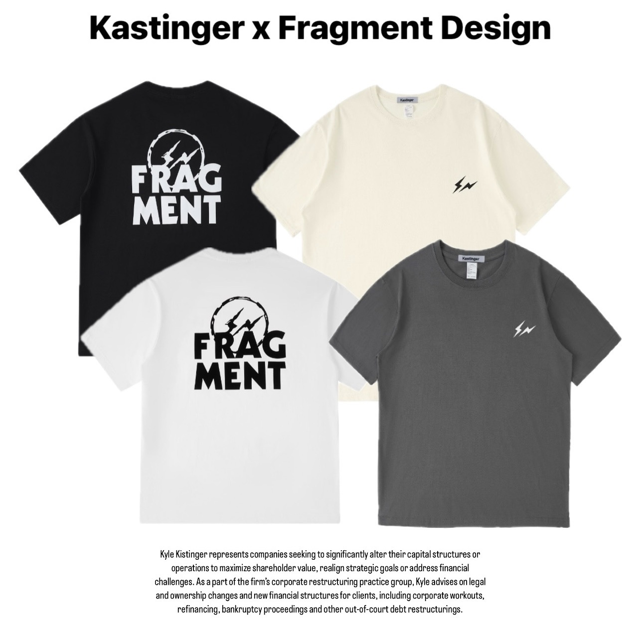 聯名 Kastinger X Fragment Design 植絨logo 胸口小閃電 背後圓圈閃電 藤原浩 短袖 短T TEE J-RHML240KT3009