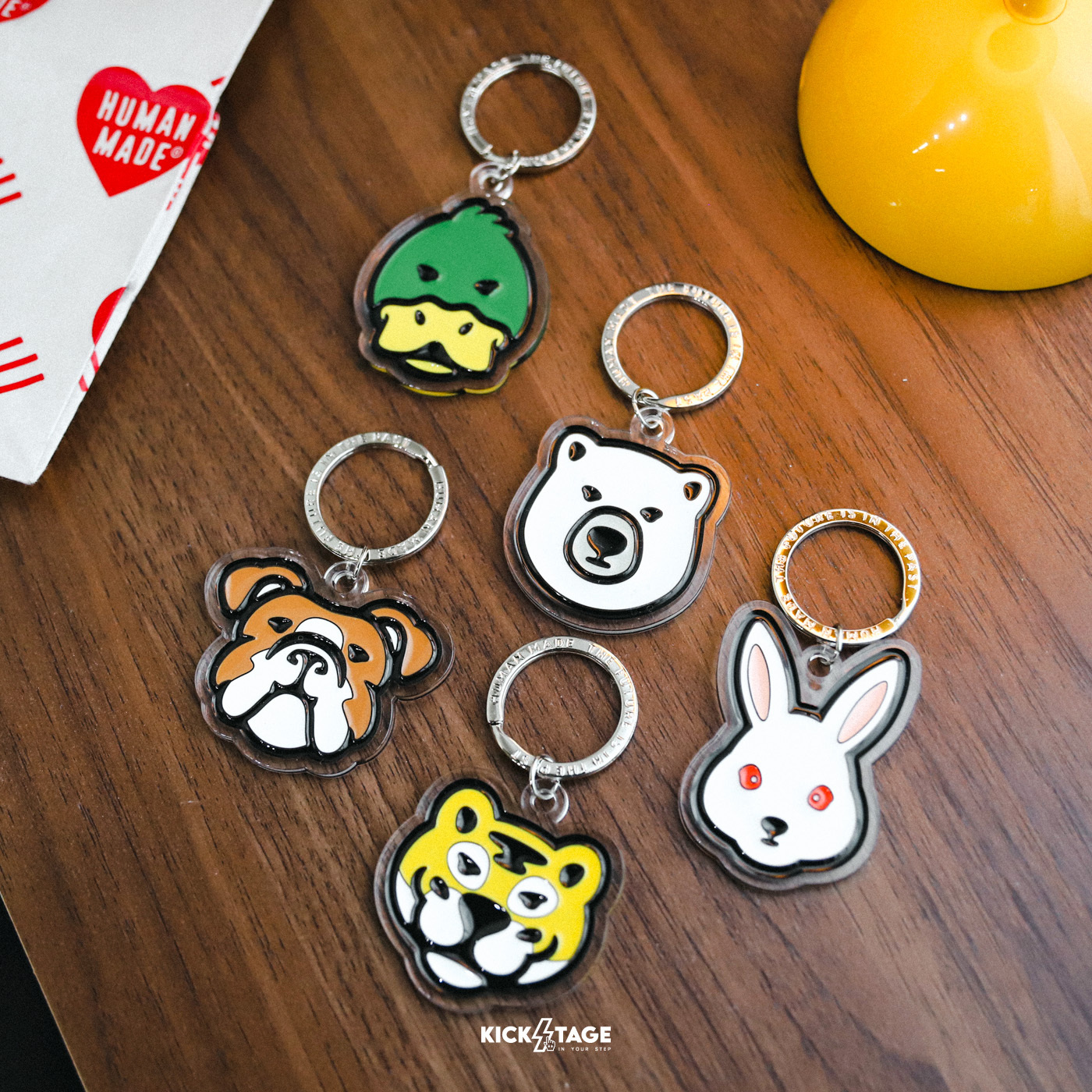 HUMAN MADE ANIMAL KEYRING 北極熊老虎兔子狗鴨子動物壓克力鑰匙圈【HM2