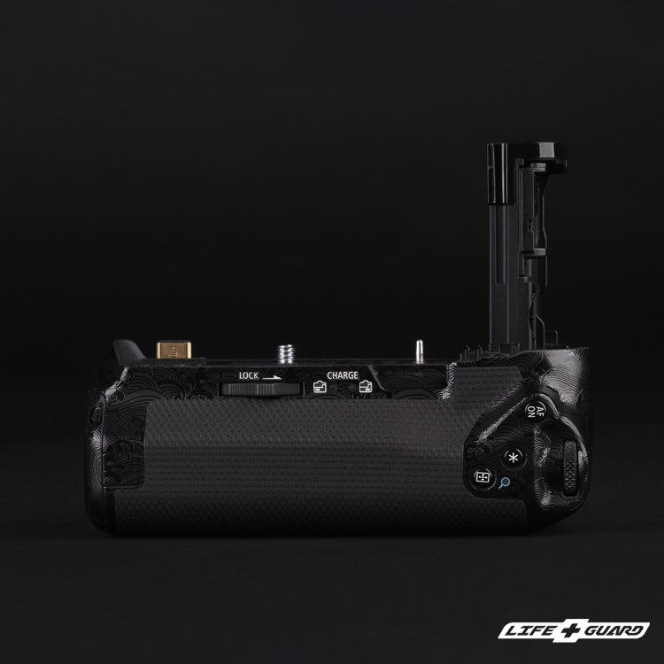 LIFE+GUARD Canon BG-E22 貼膜質感特寫，LIFE+GUARD 設計風格