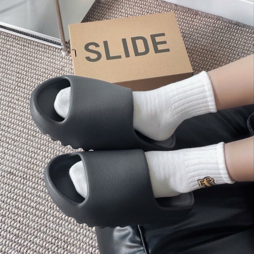 ADIDAS YEEZY SLIDE 'Granite' 深灰 炭黑 拖鞋 ID4132