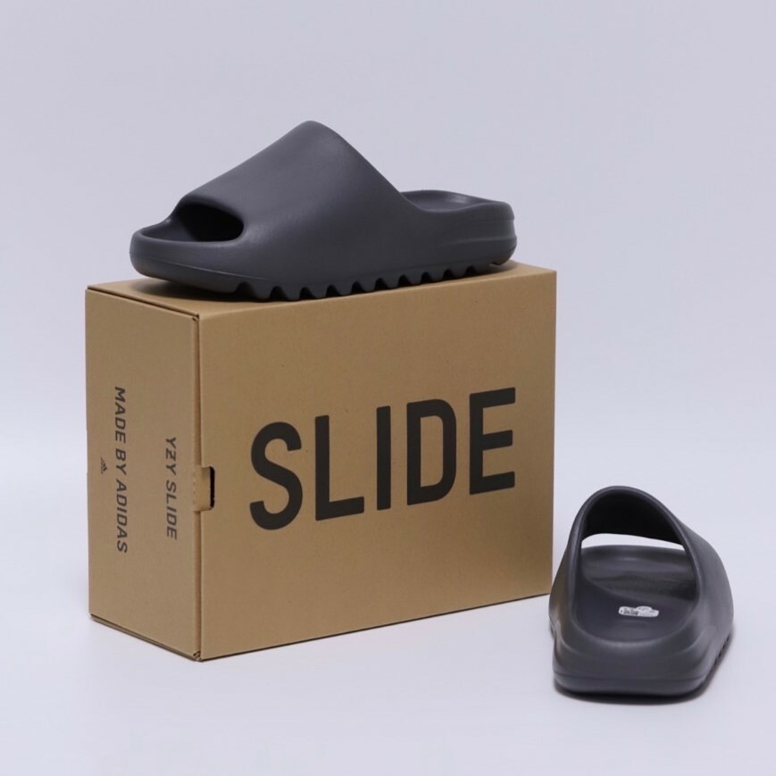 ADIDAS YEEZY SLIDE 'Granite' 深灰 炭黑 拖鞋 ID4132