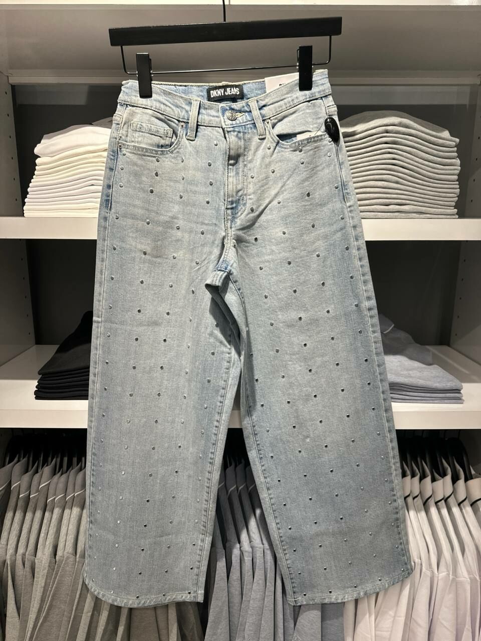 [S] DKNY ALL OVER RHINESTONE BLING JEANS PANTS,ATLANTIC WASH, DJ4G4016-AW2 [FINAL SALE] (SD934)