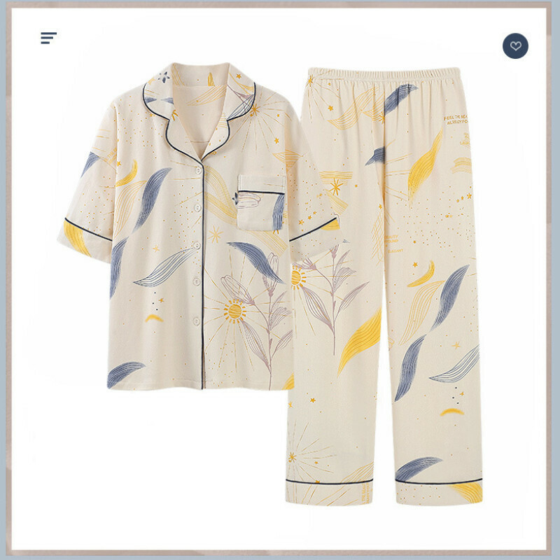 熱賣短袖長褲睡衣套裝【M-XXL碼 LF-709】【下單后聯絡客服確認發貨尺碼 】