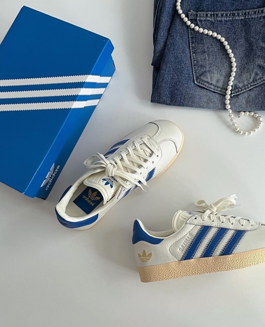 Adidas Originals Gazelle 米色 米藍 板鞋 休閒鞋 IF4599