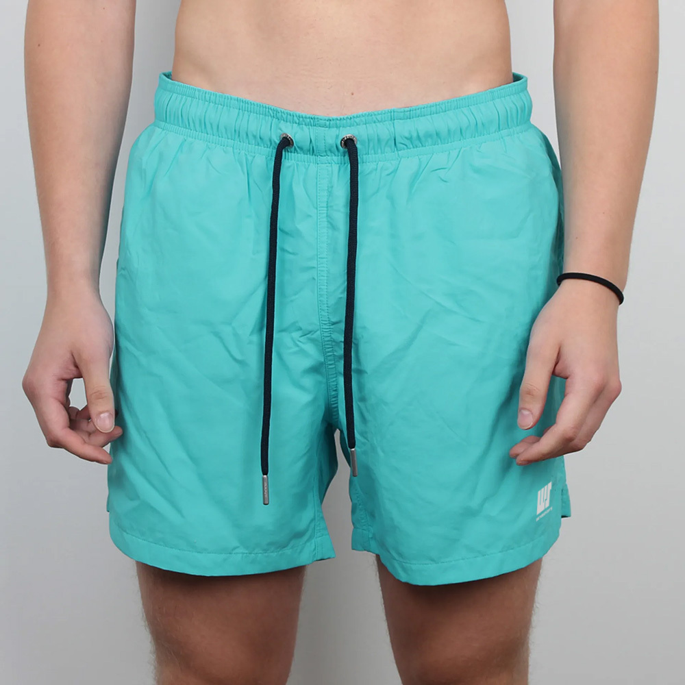 成人 16" 簡約沙灘短褲 - 湖水綠