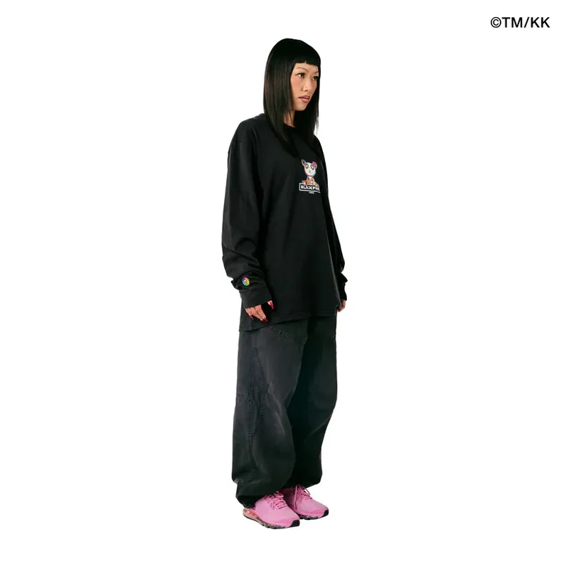 BLACKPINK X Takashi Murakami Part 2 " In Your area " 聯名 Pandakashi Dreams Long Sleeve Shirt MUSINSA 背後大熊貓 黑色衛衣 長T