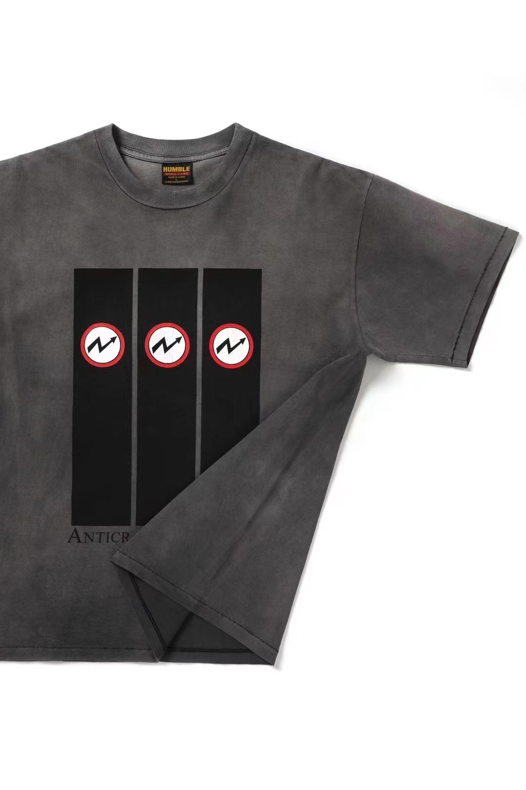 HUMBLE 水洗做舊標語短袖