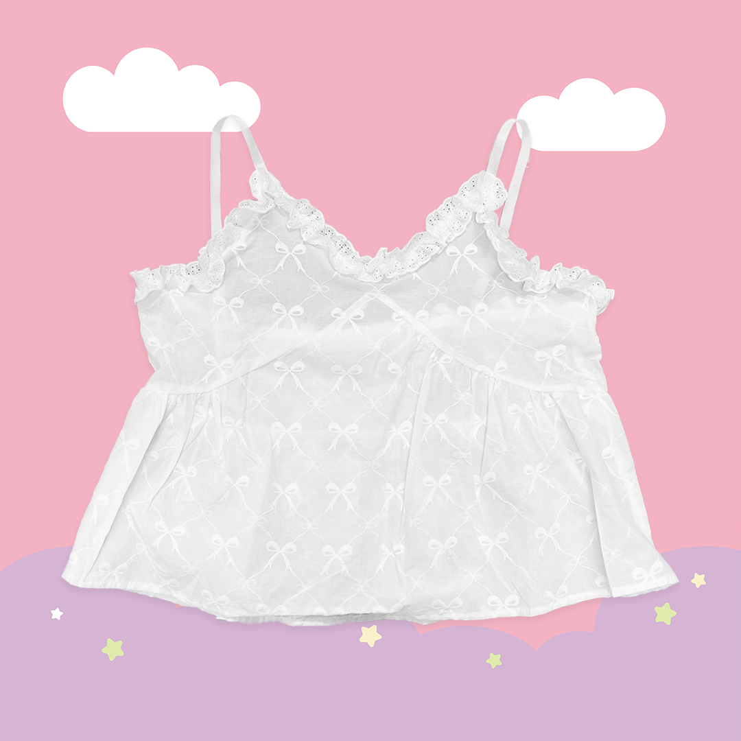 こ♡こ 蝴蝶結刺繡背心