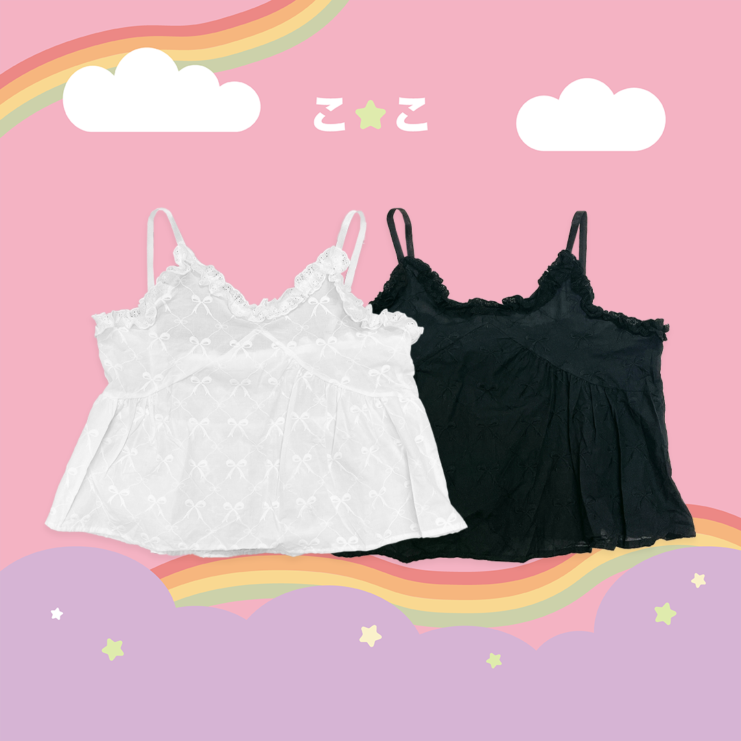 こ♡こ 蝴蝶結刺繡背心