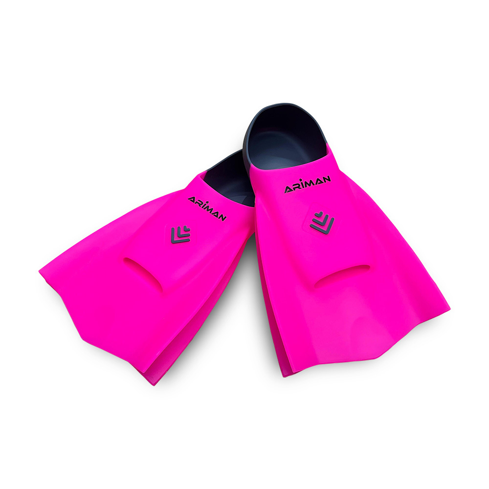 動力訓練短蛙鞋 - 熒光粉紅