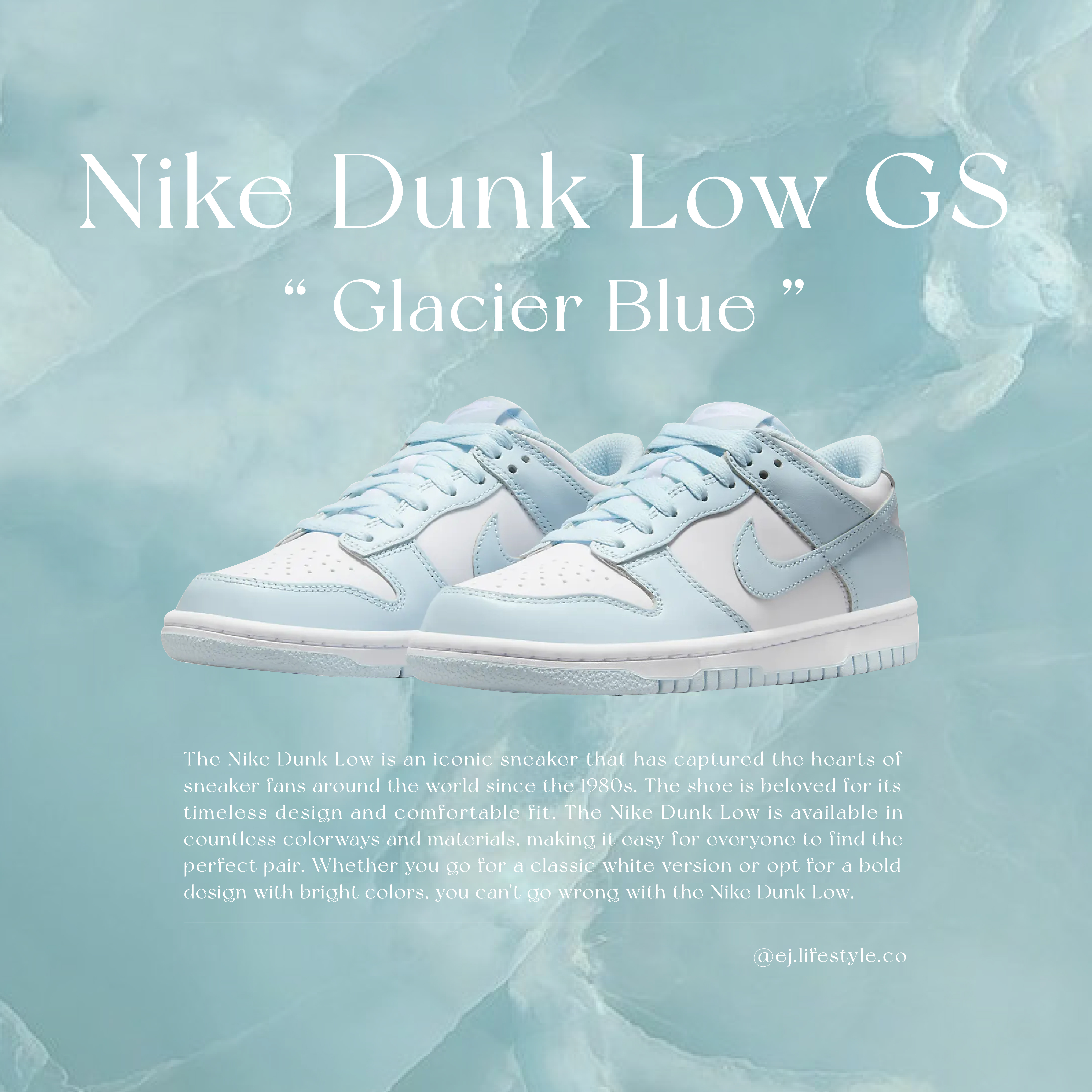 NIKE DUNK LOW GS 冰川藍 水藍 大童鞋 FB9109-105 / 預購