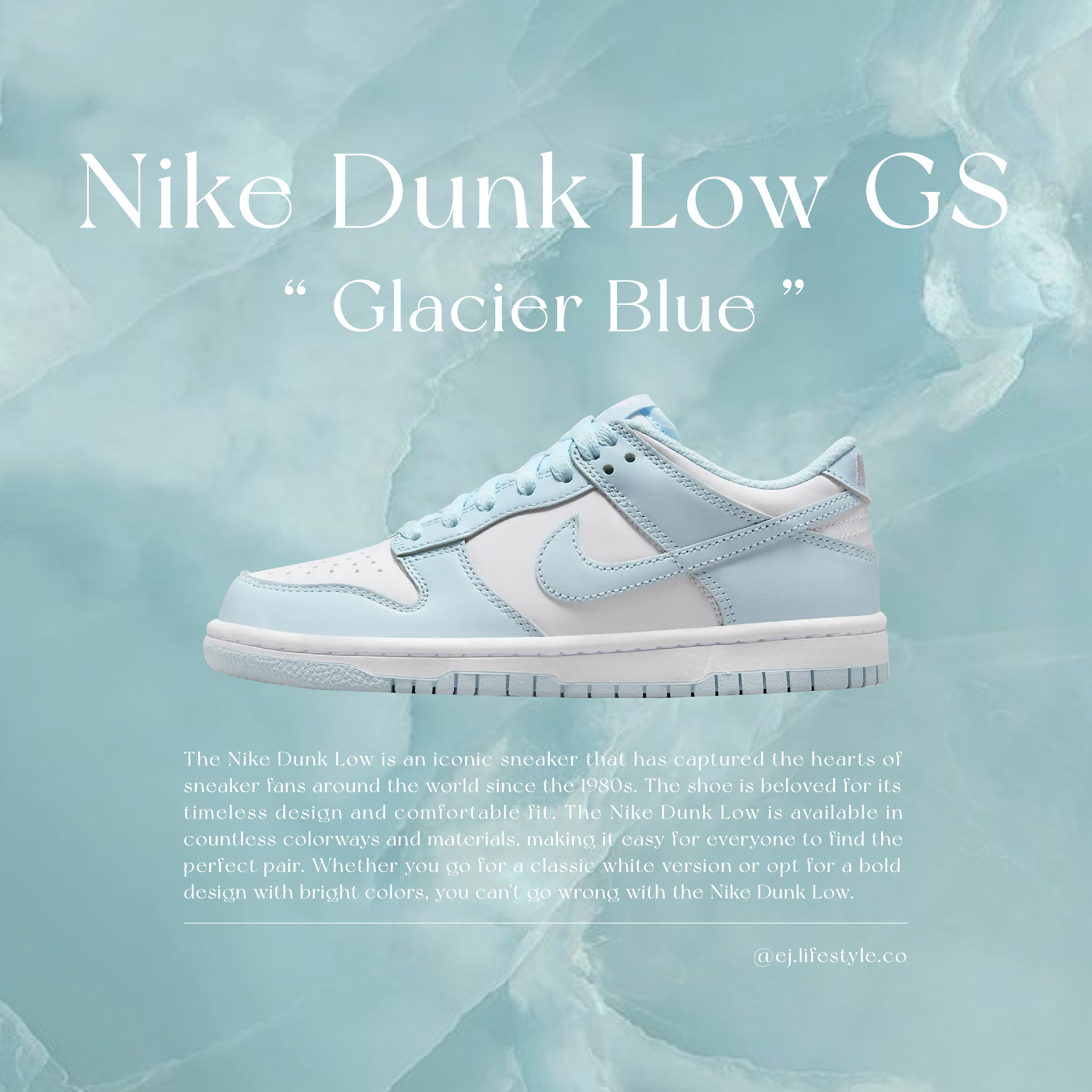 NIKE DUNK LOW GS 冰川藍 水藍 大童鞋 FB9109-105 / 預購