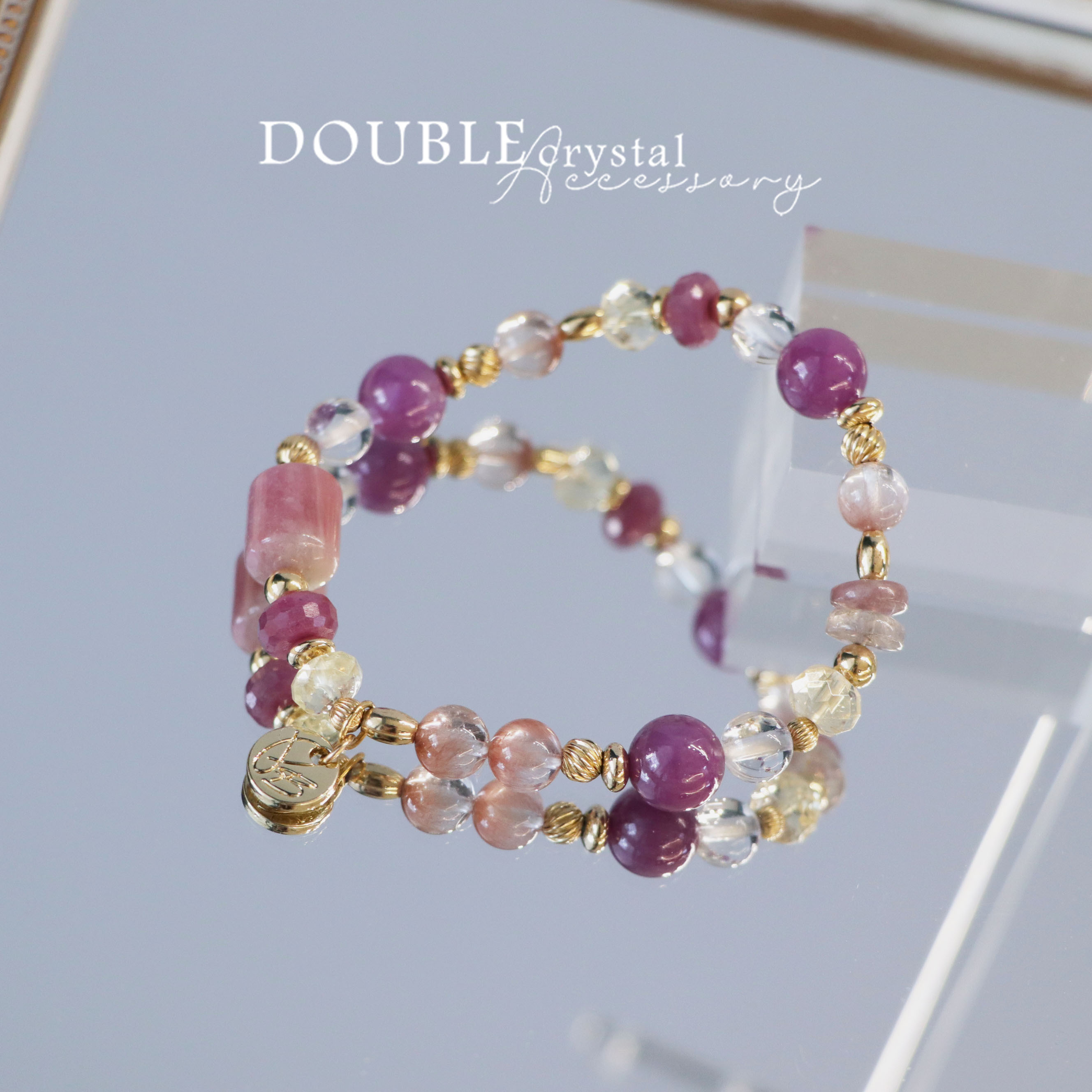 奧蘿拉的日記（限量）：紅寶石．粉碧璽．橙粉兔毛．彩尖晶