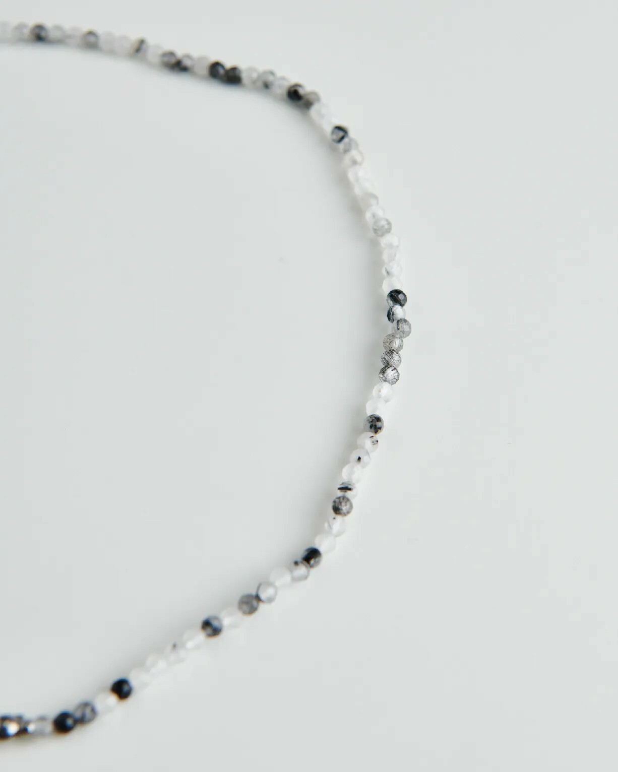 MIXTURE MP027 3MM 天然髮 晶石 串接 項鍊