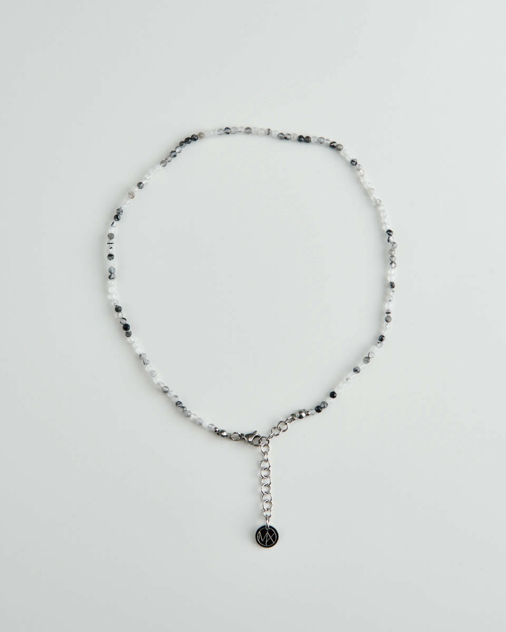 MIXTURE MP027 3MM 天然髮 晶石 串接 項鍊